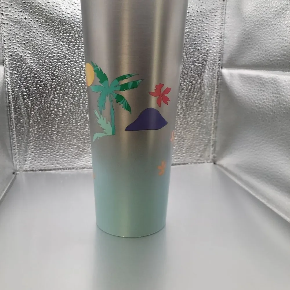 NWT! Starbucks 2020 Desert Palm Gradient Tumbler 24oz Palm Trees Islands Mermaid